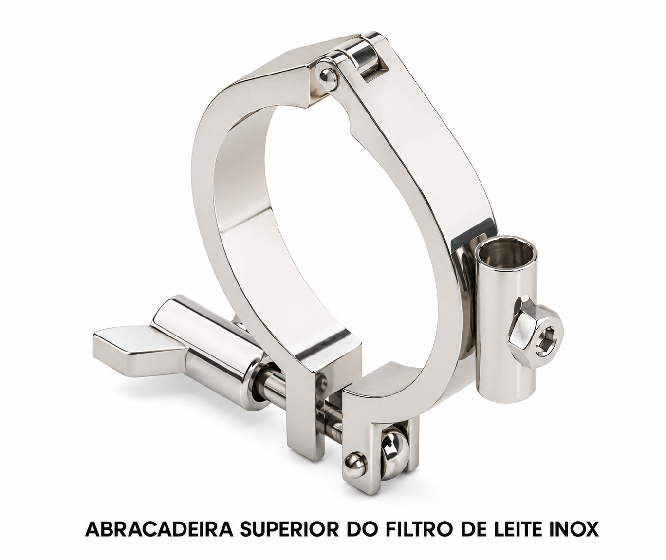 ABRACADEIRA SUPERIOR DO FILTRO DE LEITE INOX