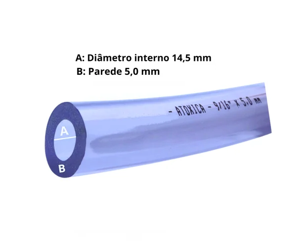 MANGUEIRA DO LEITE PVC CRISTAL ATOX.14.5 I X 5.2 P - PREÇO POR METRO - Imagem 2